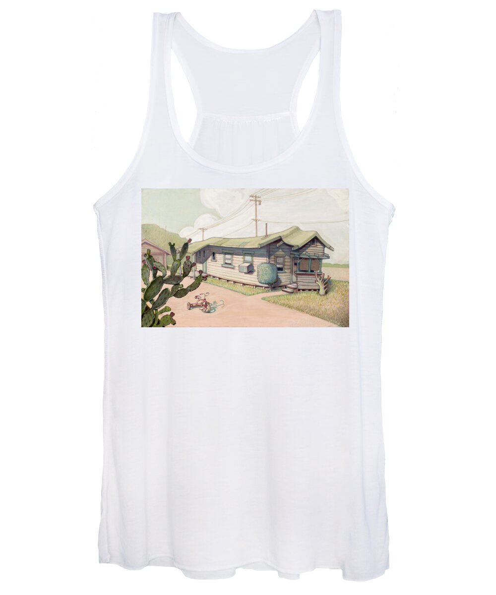 Highland Park Women's Tank Top featuring the painting Highland Park - Bare Bones by John Reynolds