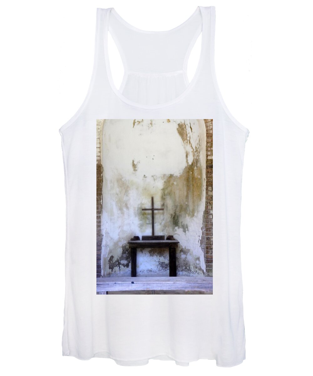 Cross Women's Tank Top featuring the photograph Historic Hope by Laurie Perry