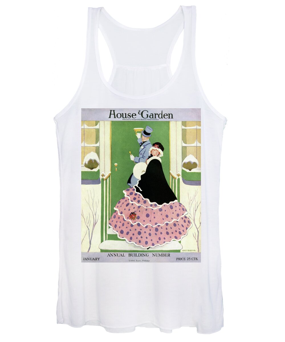 House And Garden Women's Tank Top featuring the photograph House And Garden Annual Building Number Cover by L. M. Hubert