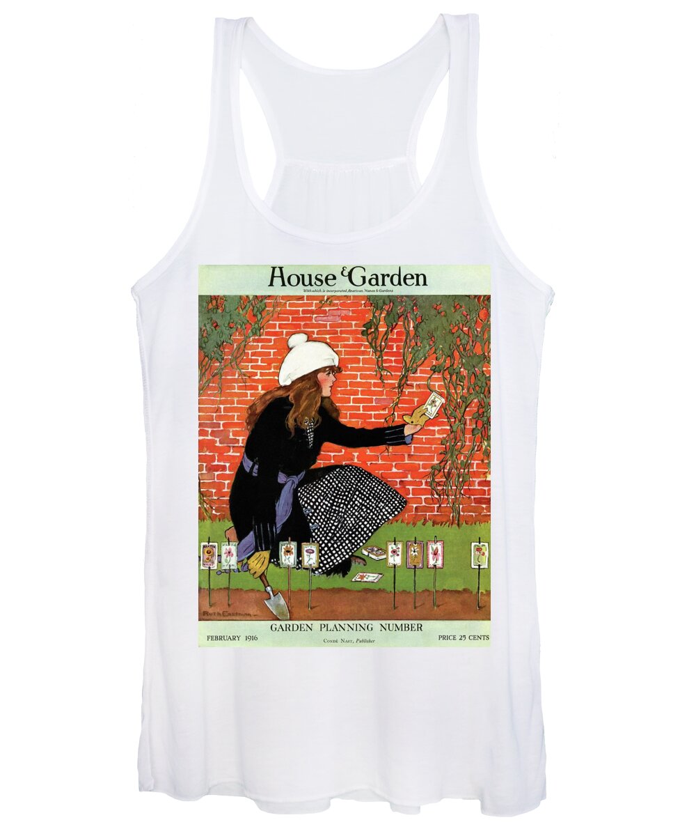 House And Garden Women's Tank Top featuring the photograph House And Garden Garden Planting Number Cover by Ruth Easton