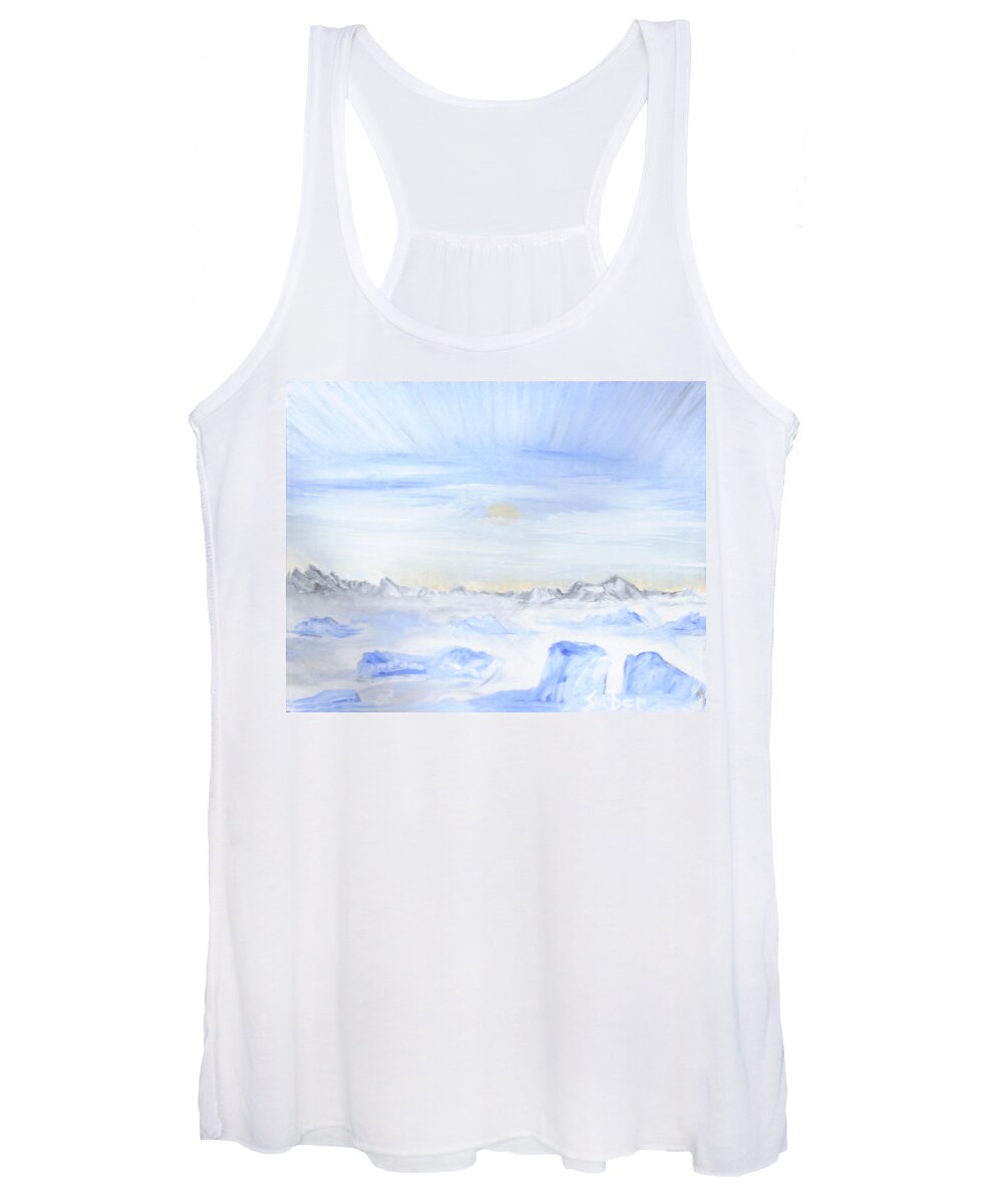 Ice Women's Tank Top featuring the painting Ice Movement by Suzanne Surber