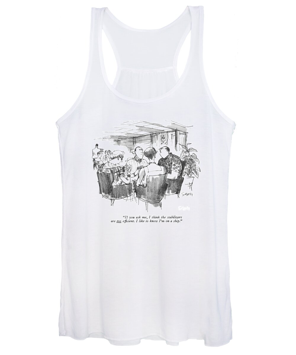 Vacations Women's Tank Top featuring the drawing If You Ask Me by Charles Saxon