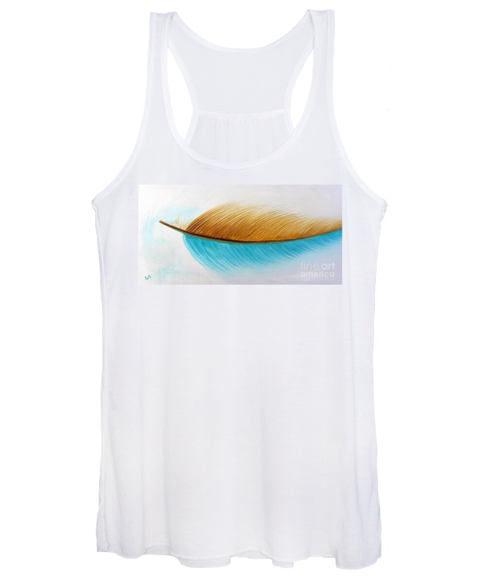 White Women's Tank Top featuring the painting Inspiration by Preethi Mathialagan
