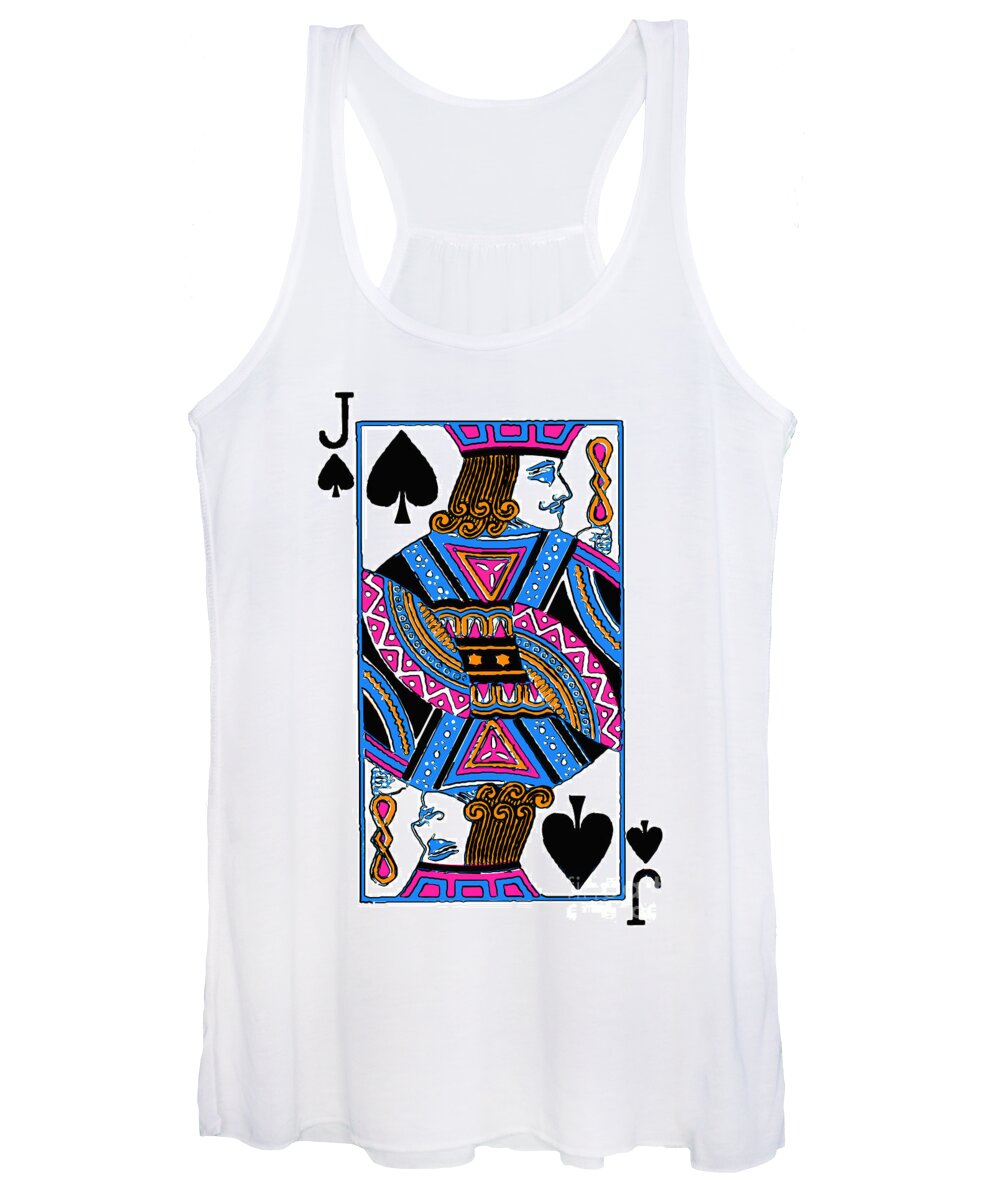 Card Women's Tank Top featuring the photograph Jack of Spades - v3 by Wingsdomain Art and Photography