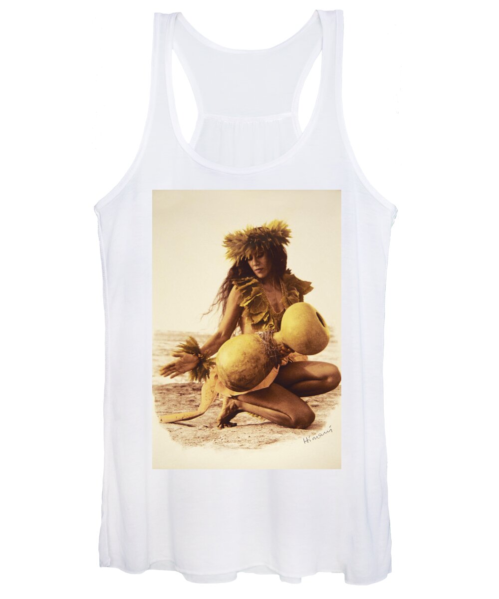 50-pfs0105 Women's Tank Top featuring the photograph Kahiko Hula by Himani - Printscapes