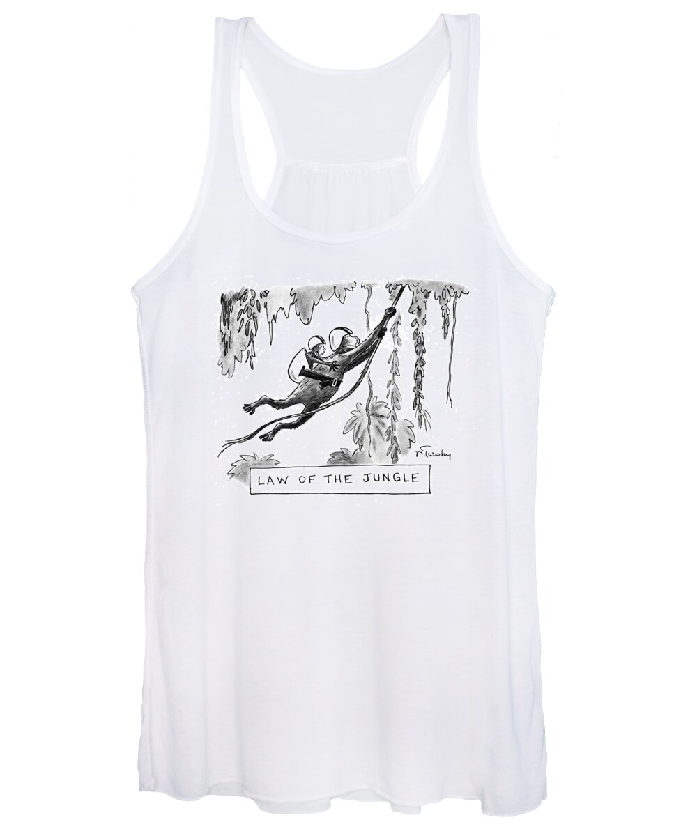 Law Of The Jungle
Animals Women's Tank Top featuring the drawing Law Of The Jungle by Mike Twohy