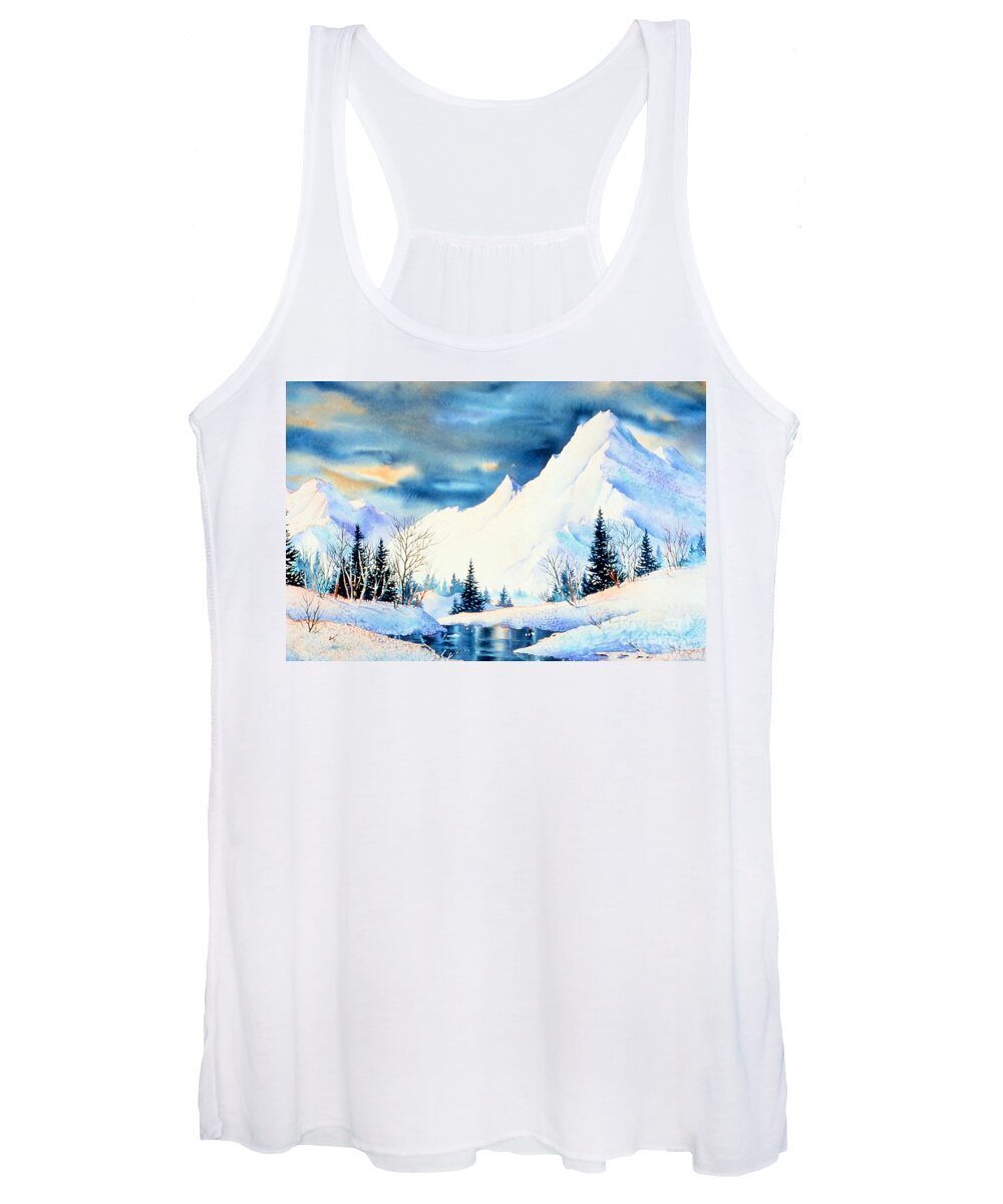 Mountains Women's Tank Top featuring the painting Mountains by Teresa Ascone