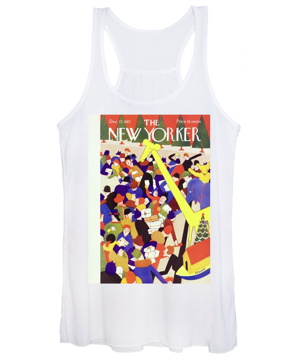 Illustration Women's Tank Top featuring the painting New Yorker December 17 1927 by I G Haupt