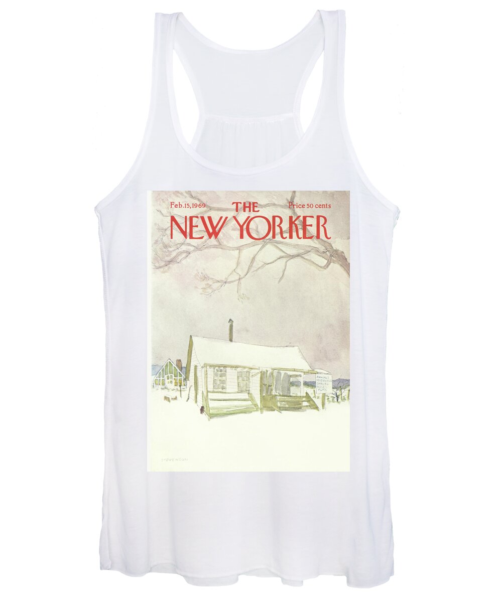 Holidays Women's Tank Top featuring the painting New Yorker February 15th, 1969 by James Stevenson