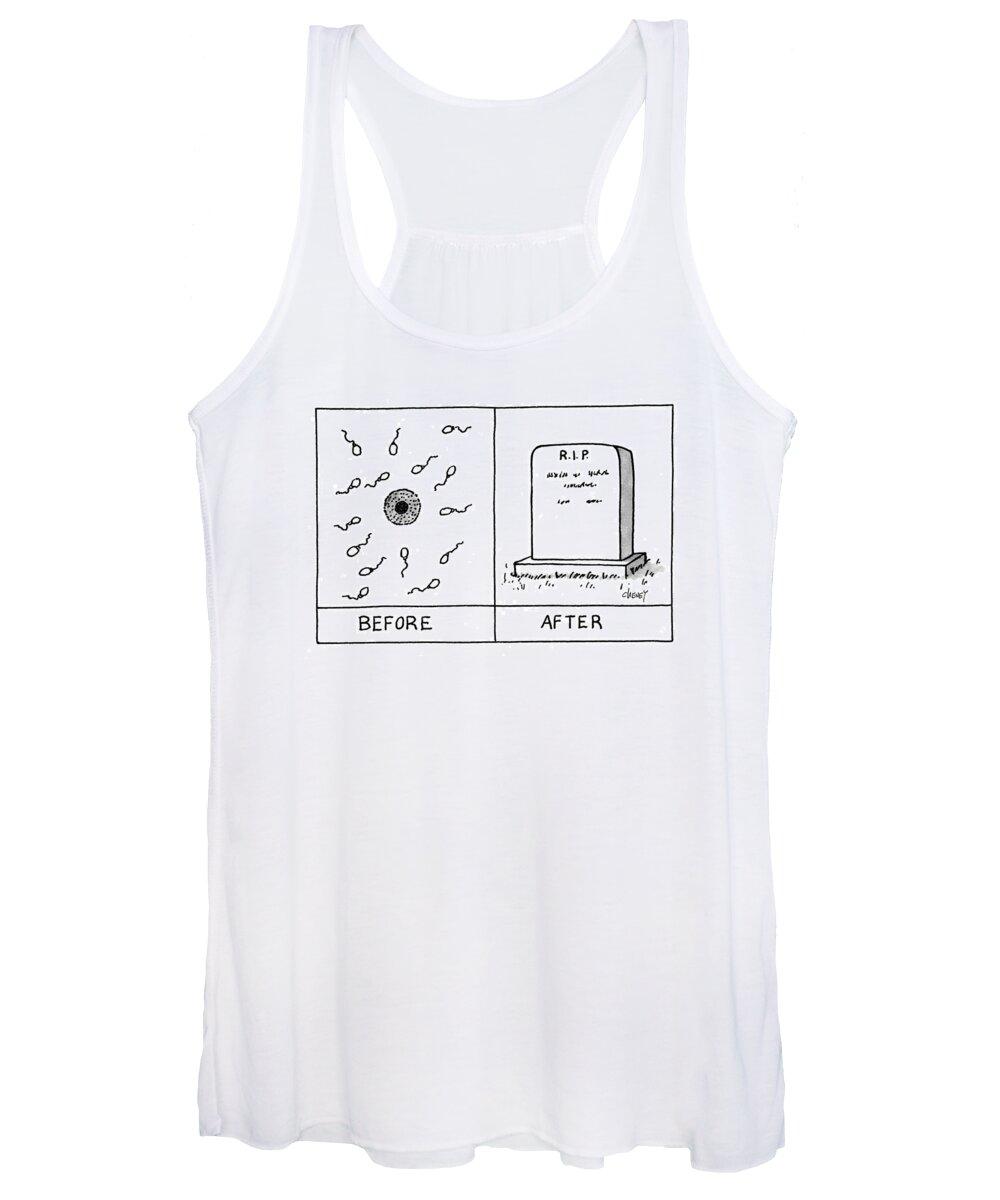Two Frames Women's Tank Top featuring the drawing New Yorker February 8th, 1993 by Tom Cheney