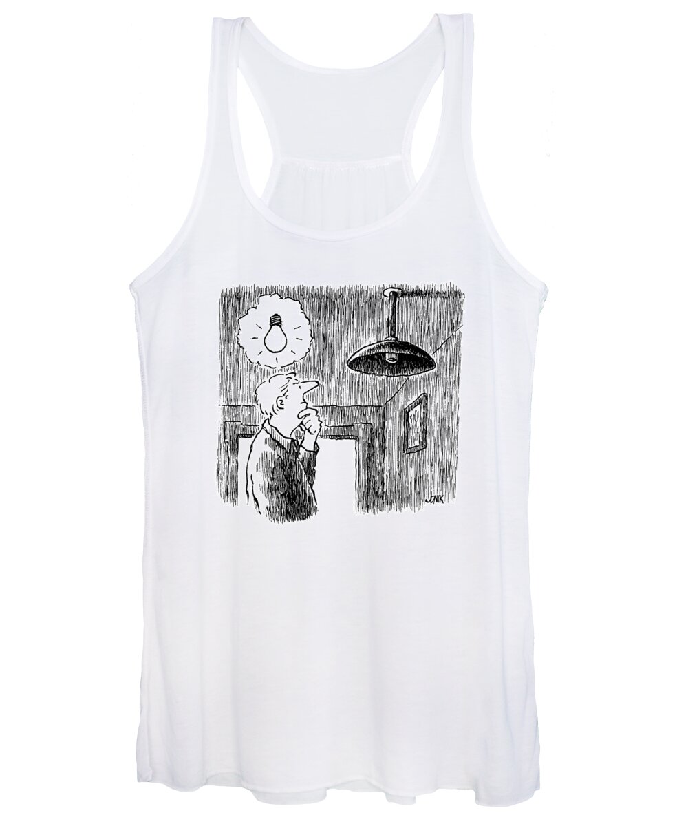 Play On Words Women's Tank Top featuring the drawing New Yorker January 27th, 1992 by John Jonik