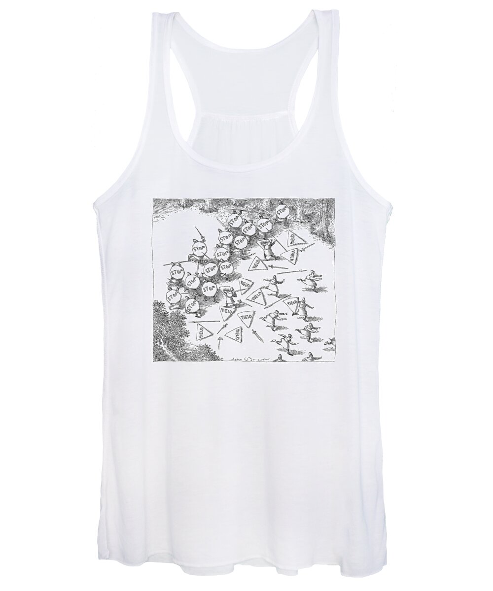 Road Signs Women's Tank Top featuring the drawing New Yorker June 21st, 1999 by John O'Brien