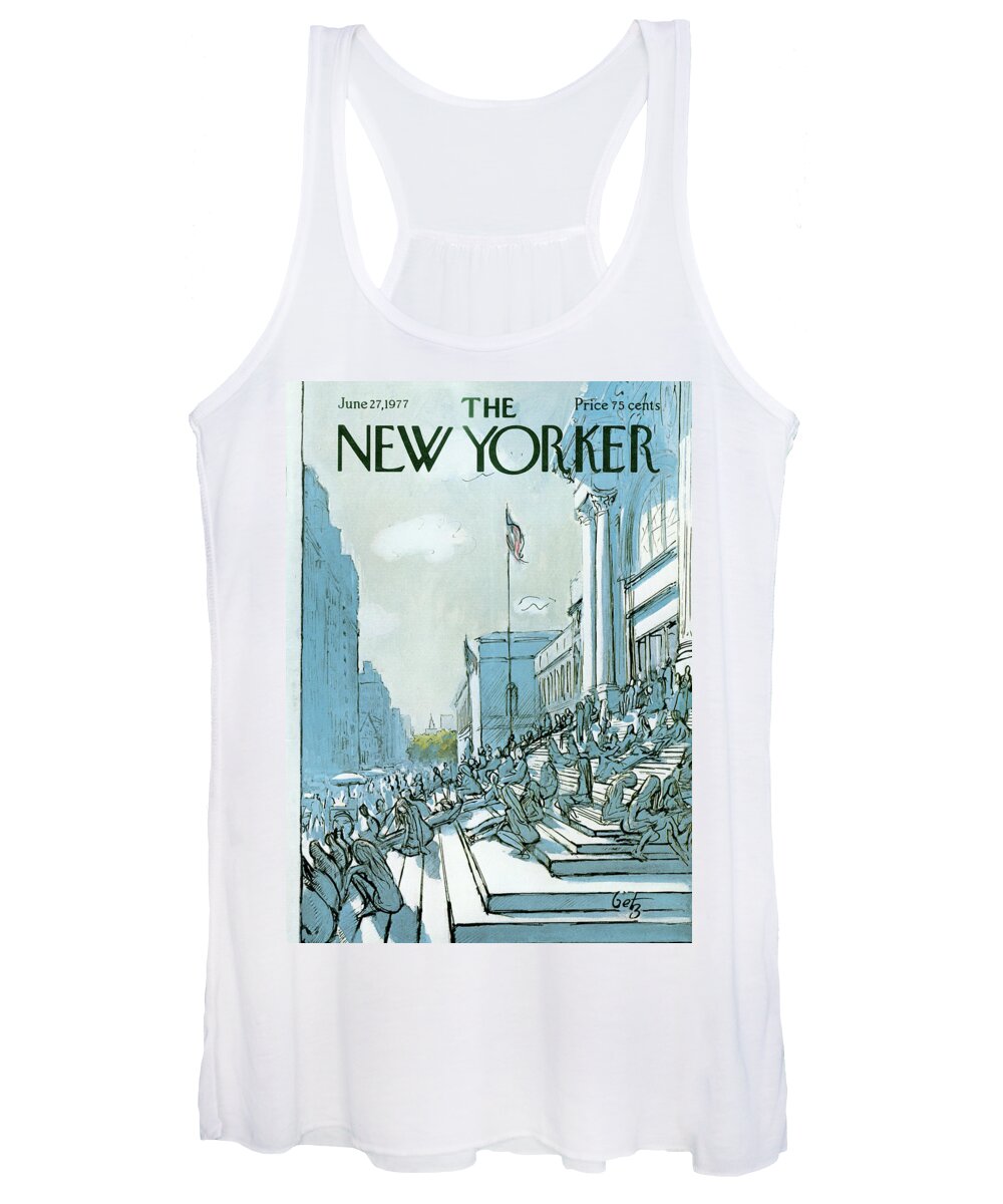 Summer Women's Tank Top featuring the painting New Yorker June 27th, 1977 by Arthur Getz