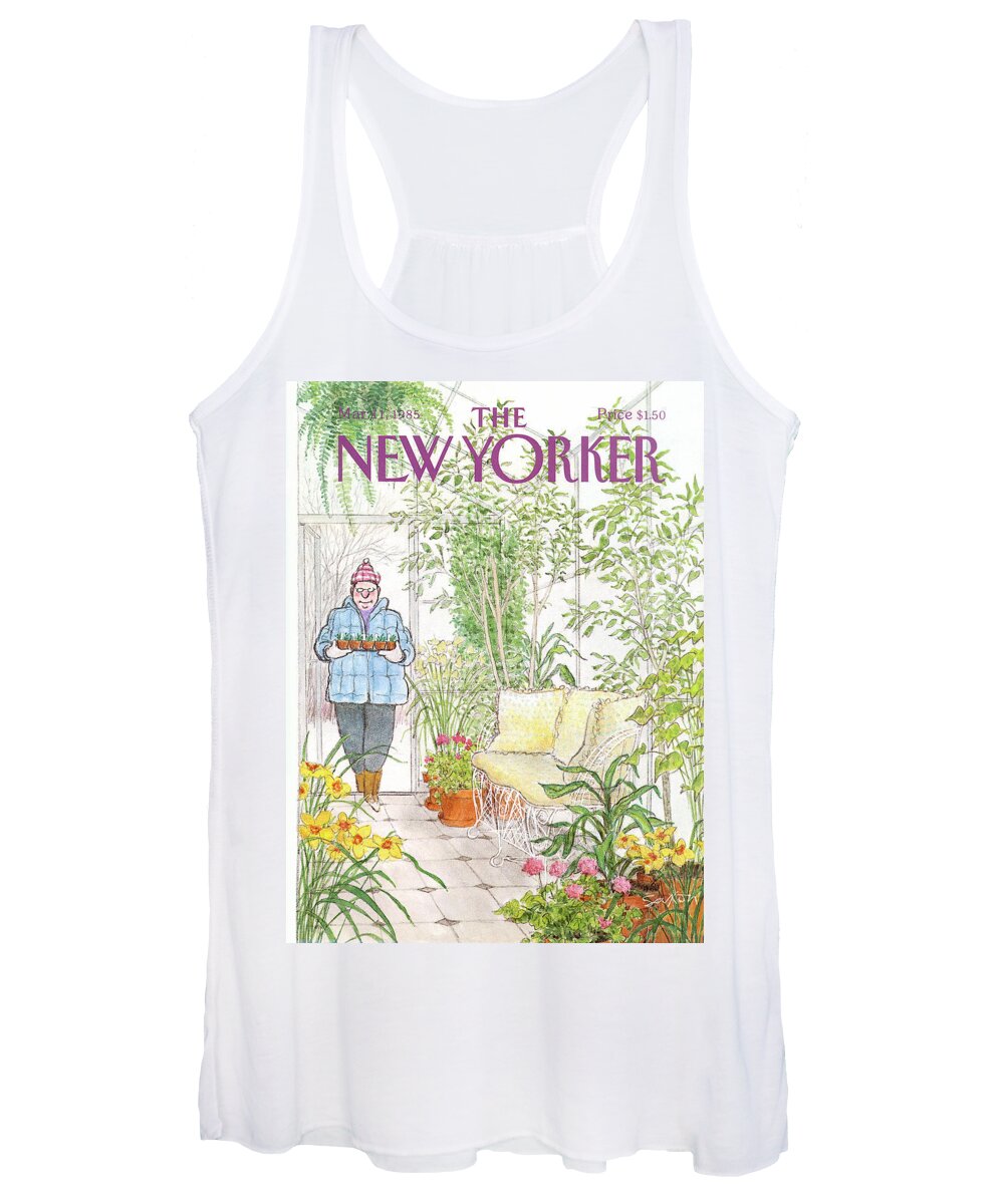 Leisure Women's Tank Top featuring the painting New Yorker March 11th, 1985 by Charles Saxon