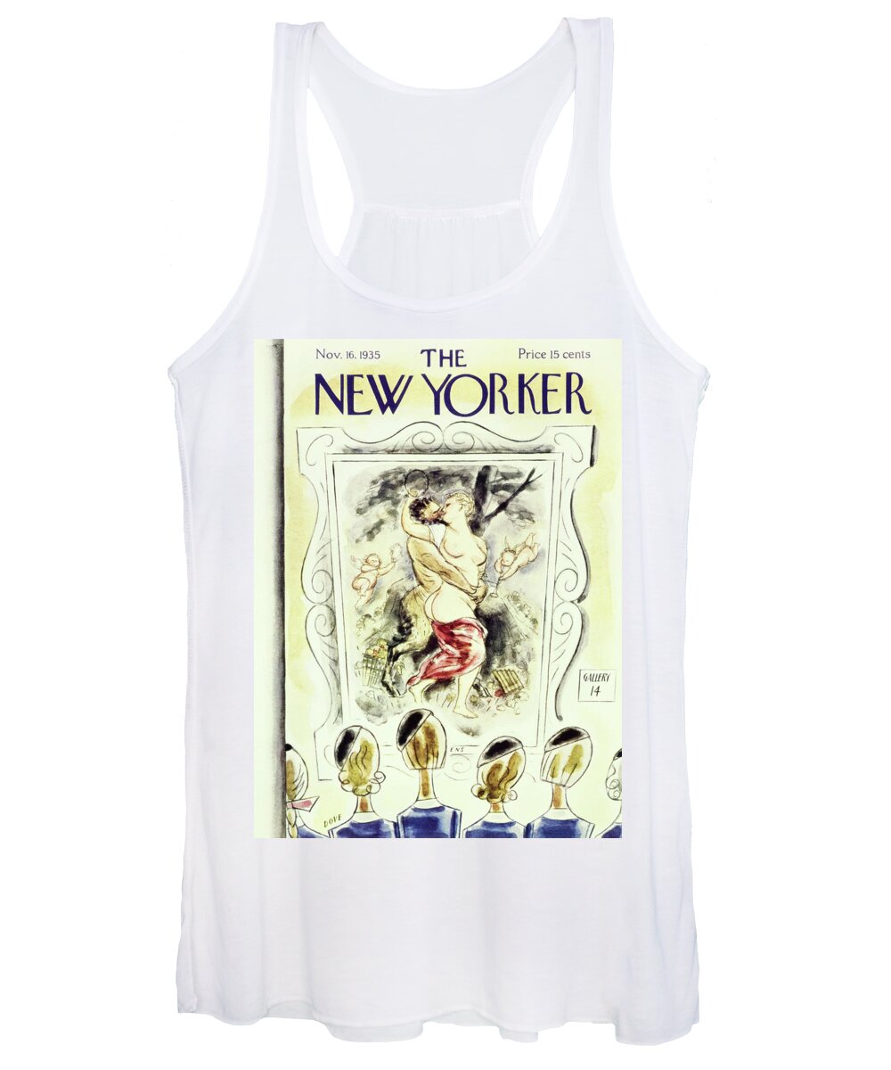 Illustration Women's Tank Top featuring the painting New Yorker November 16 1935 by Leonard Dove