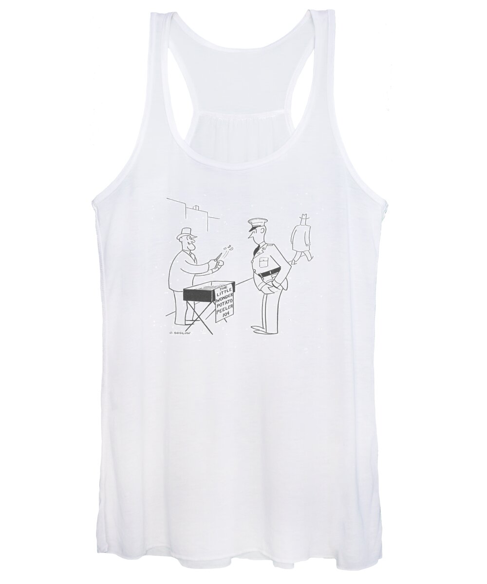 110756 Oso Otto Soglow Women's Tank Top featuring the drawing New Yorker November 9th, 1940 by Otto Soglow
