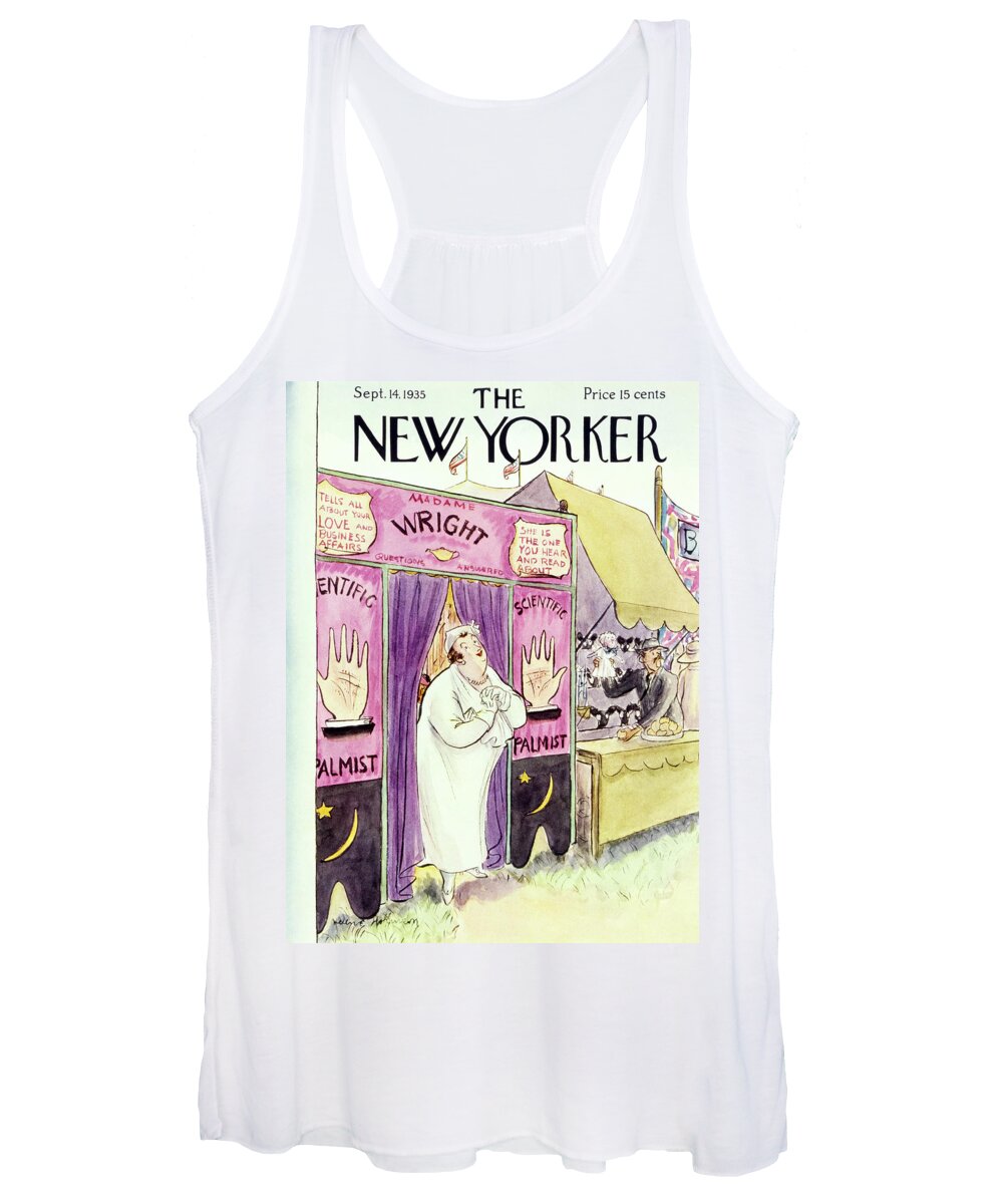 Entertainment Women's Tank Top featuring the painting New Yorker September 14 1935 by Helene E Hokinson