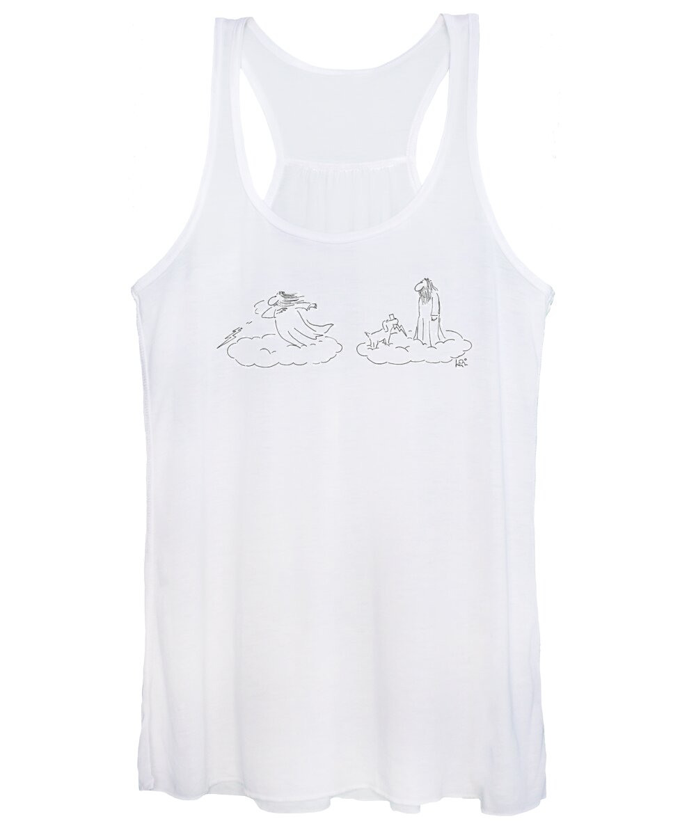 Pets Women's Tank Top featuring the drawing No Caption #1 by Arnie Levin