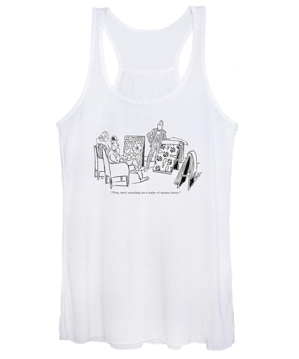 106934 Gpr George Price Women's Tank Top featuring the drawing A Reader Of Mystery by George Price