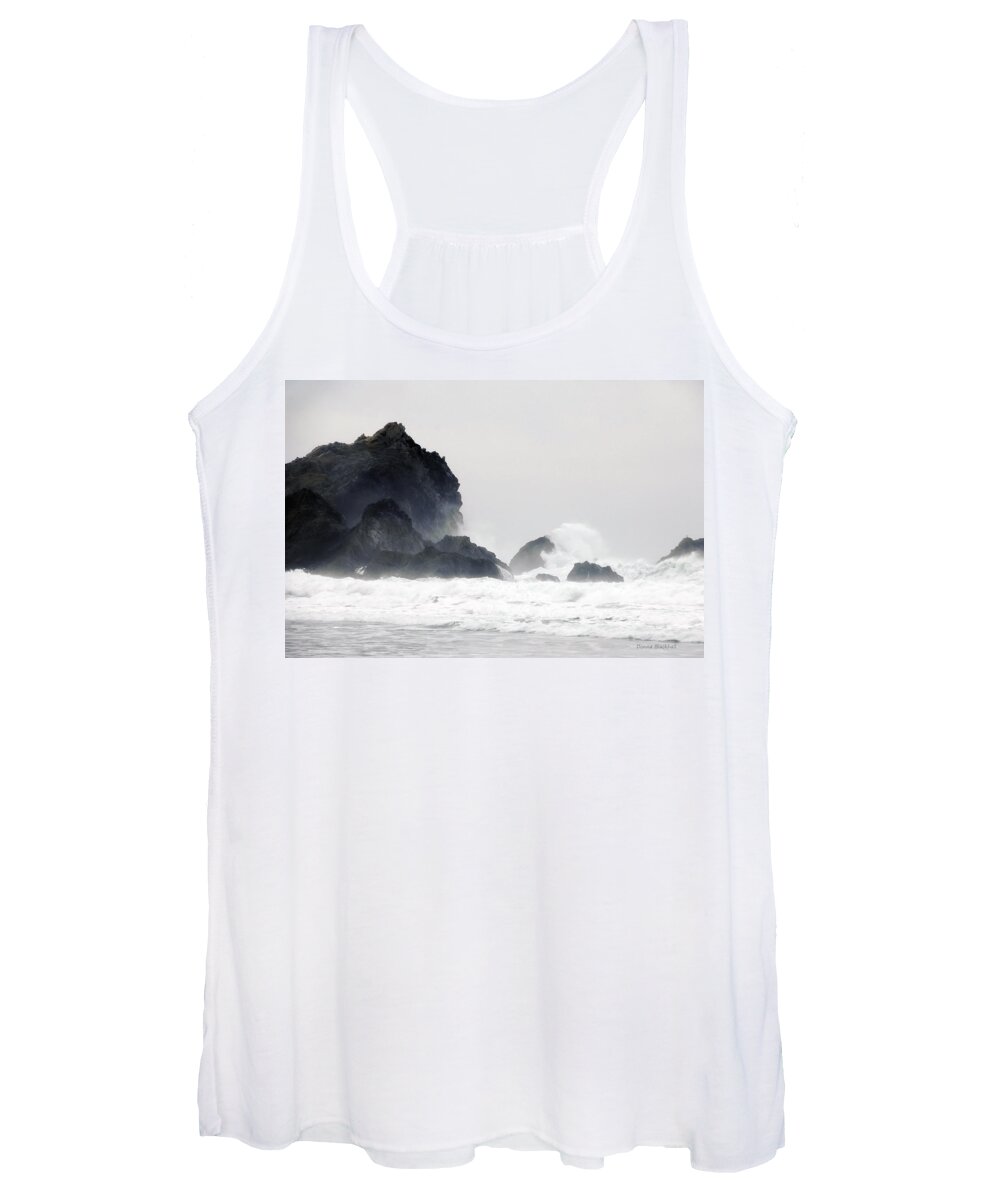 California Women's Tank Top featuring the photograph Ocean Thunder by Donna Blackhall