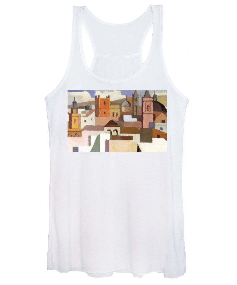 Painting Women's Tank Top featuring the photograph Old Jerusalem by Munir Alawi