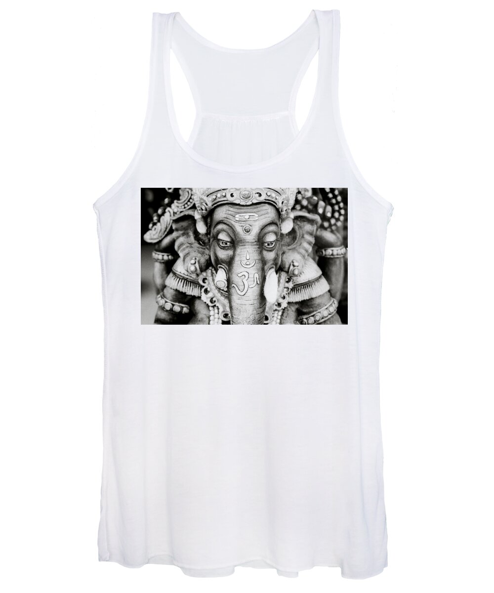 Elephant Women's Tank Top featuring the photograph Bali OM by Shaun Higson