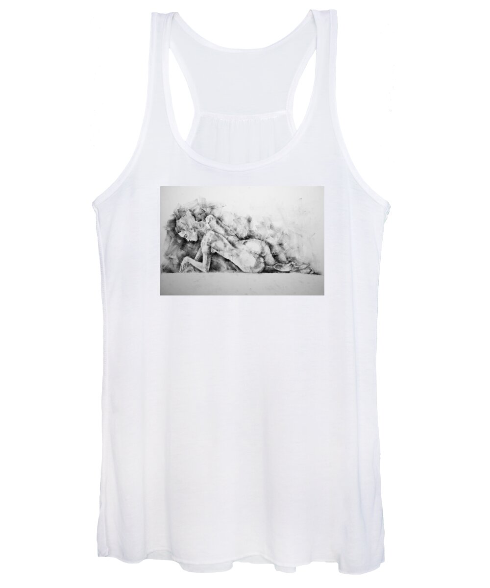 Erotic Women's Tank Top featuring the drawing Page 7 by Dimitar Hristov