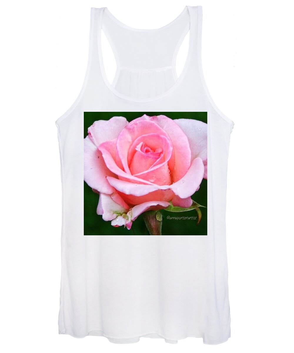 Pink Women's Tank Top featuring the photograph Pale Pink Beauty by Anna Porter