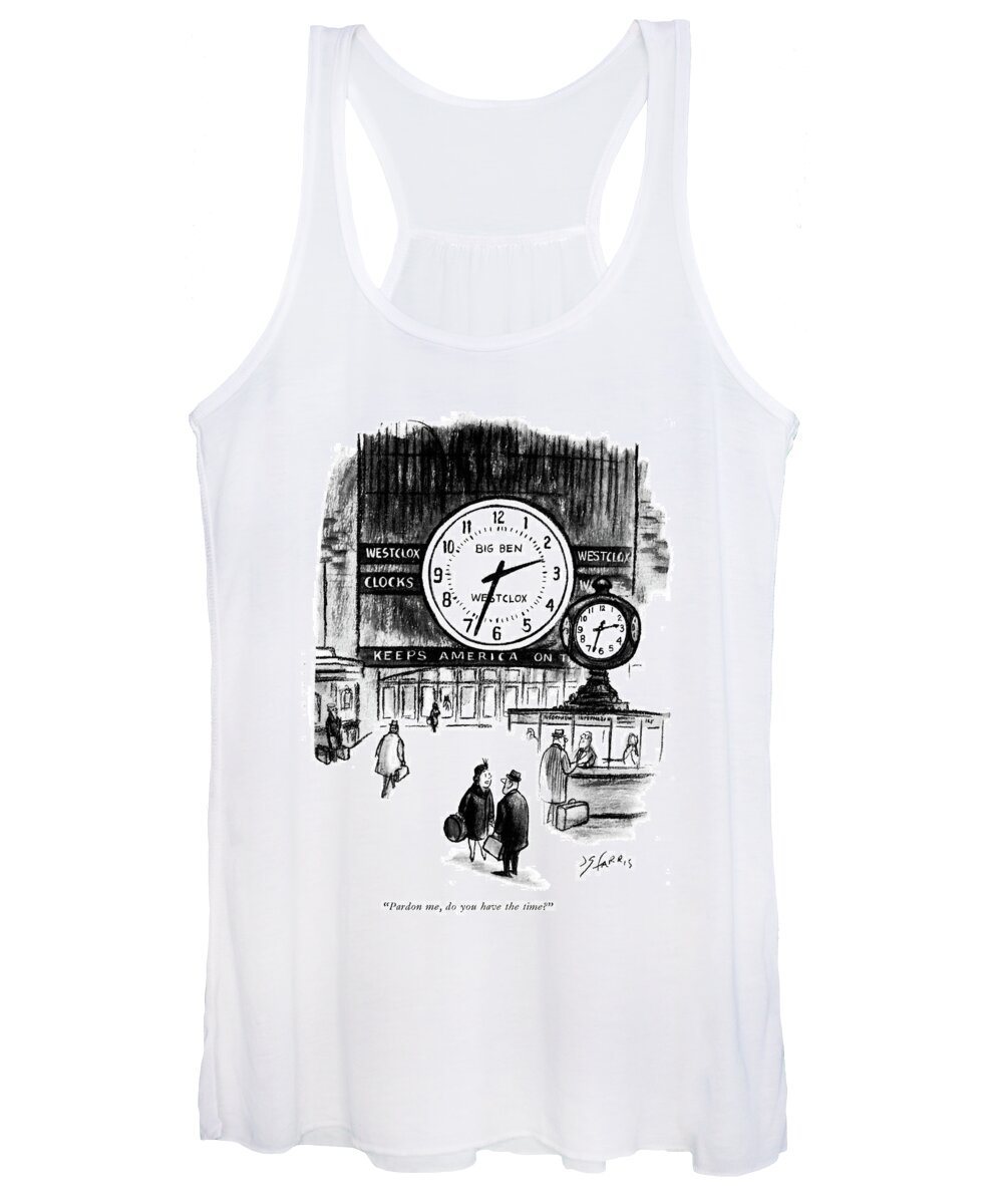  Women's Tank Top featuring the drawing Do You Have The Time? by Joseph Farris