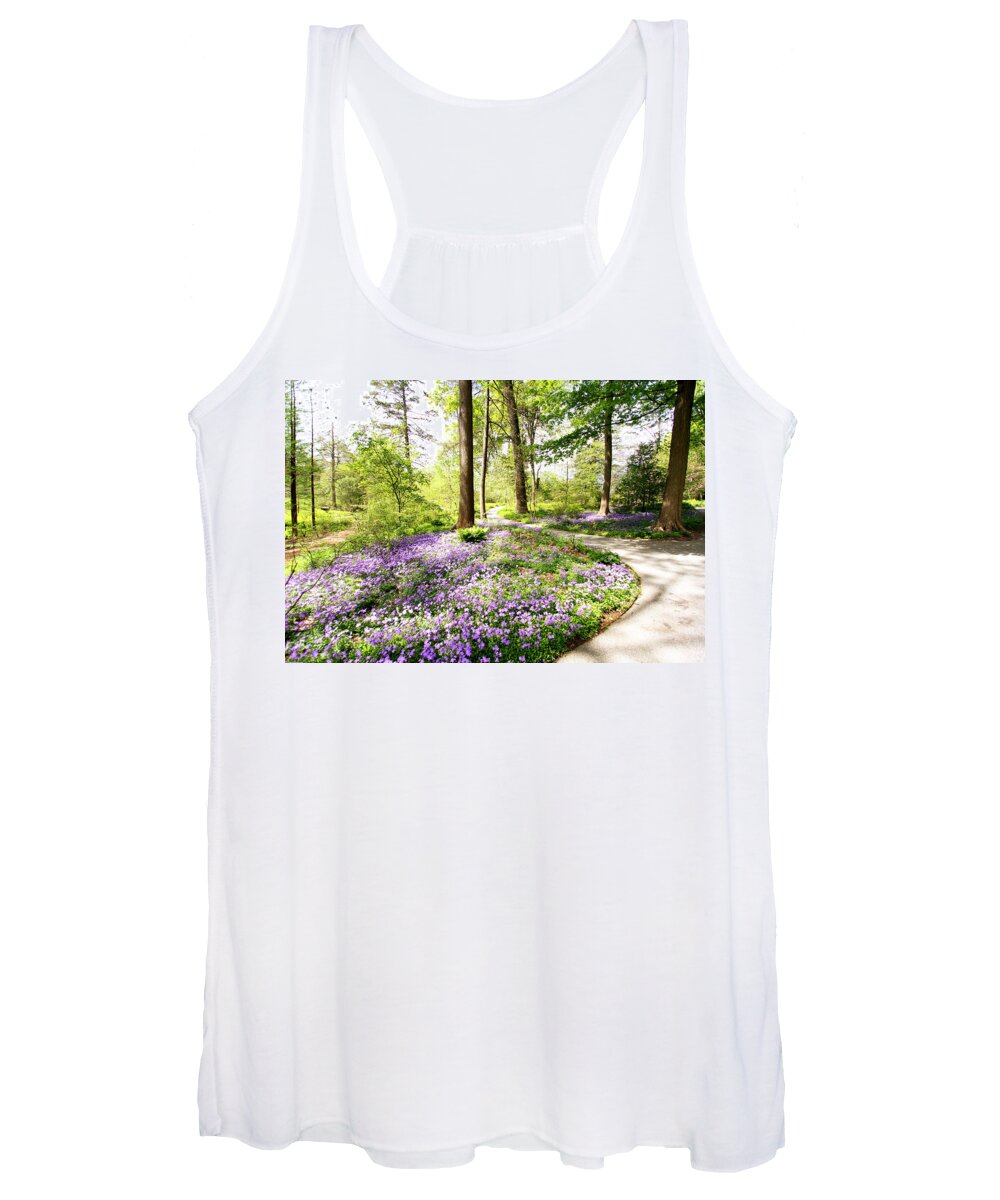 Spring Women's Tank Top featuring the photograph Path of Serenity by Trina Ansel