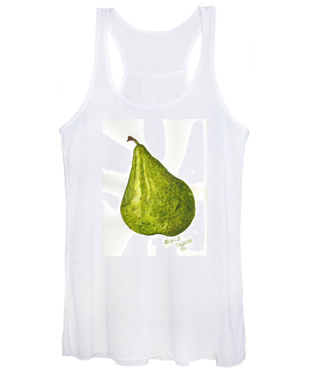 Fruit Women's Tank Top featuring the painting Pear Study#3 by Toni Willey