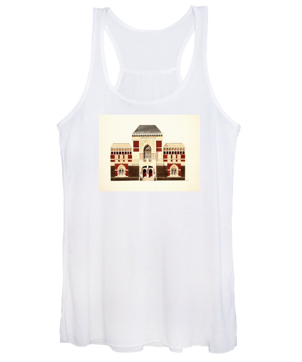 Architecture Women's Tank Top featuring the painting Pennsylvania Academy of Fine Art by William Renzulli