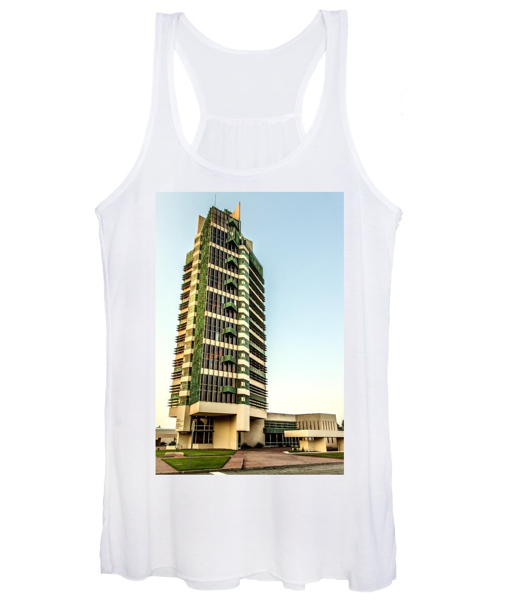 Frank Lloyd Wright Women's Tank Top featuring the photograph Price Tower by Diana Powell