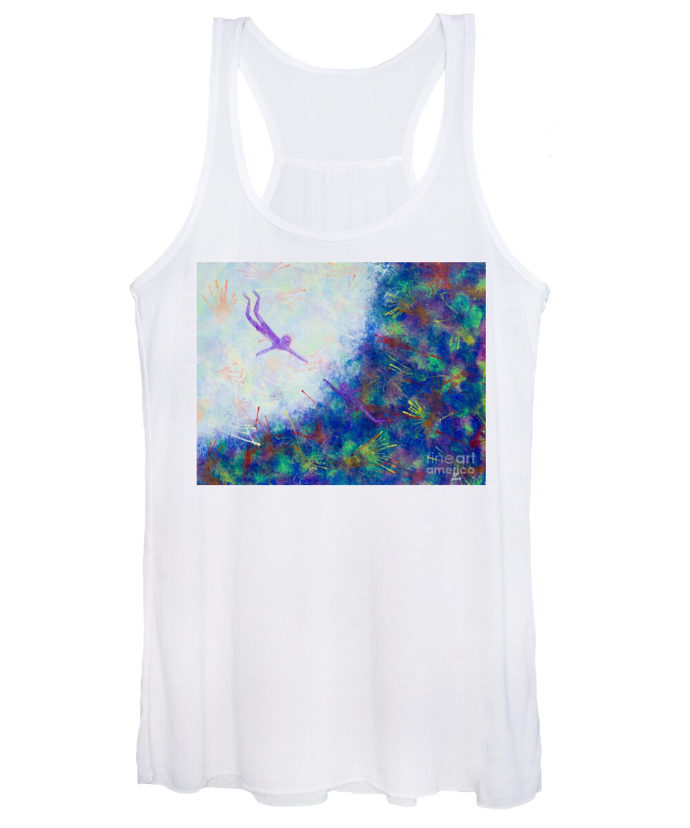  Women's Tank Top featuring the painting Reach by Stefanie Forck