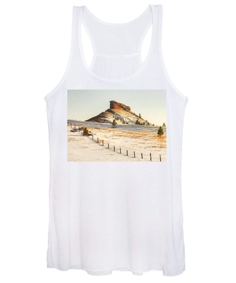 Wyoming Women's Tank Top featuring the photograph Red Butte by Anthony Wilkening