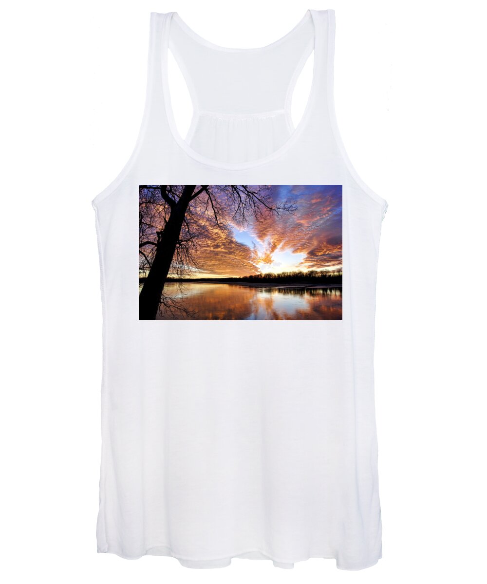 Sunset Women's Tank Top featuring the photograph Reflected Glory by Cricket Hackmann