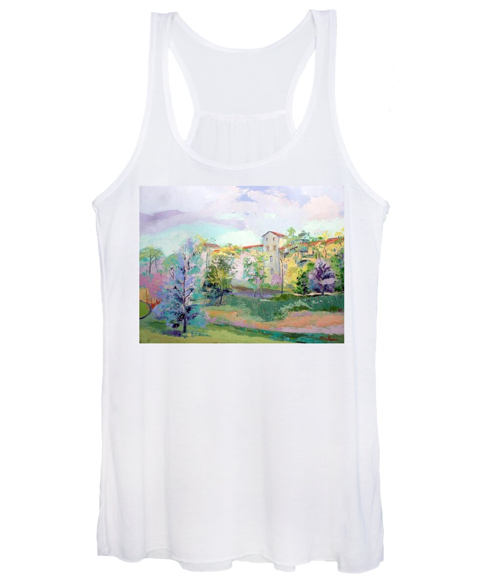 Simple Painting Women's Tank Top featuring the painting Richemont by Kim PARDON