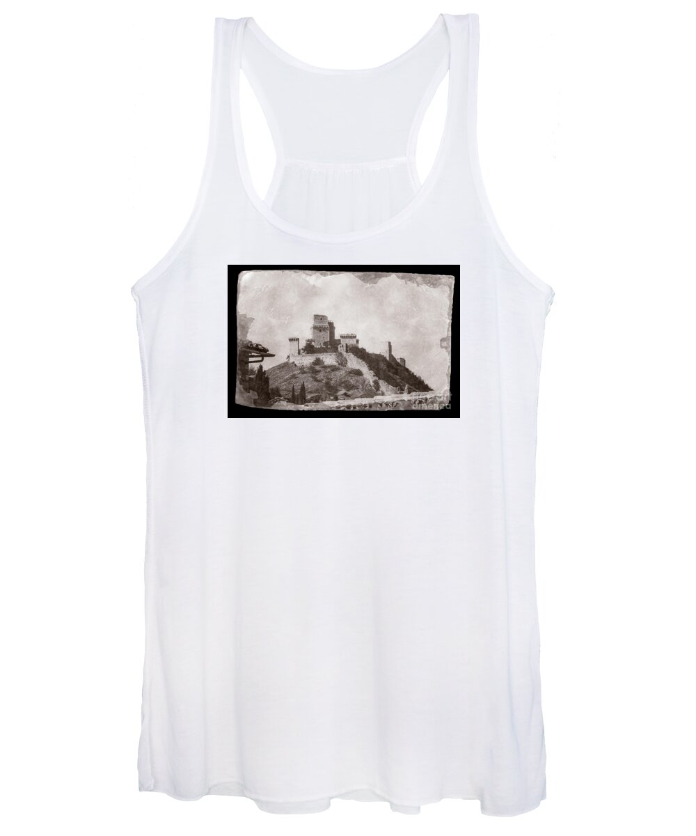Italy Women's Tank Top featuring the photograph Rocca Maggiore Castle by Prints of Italy