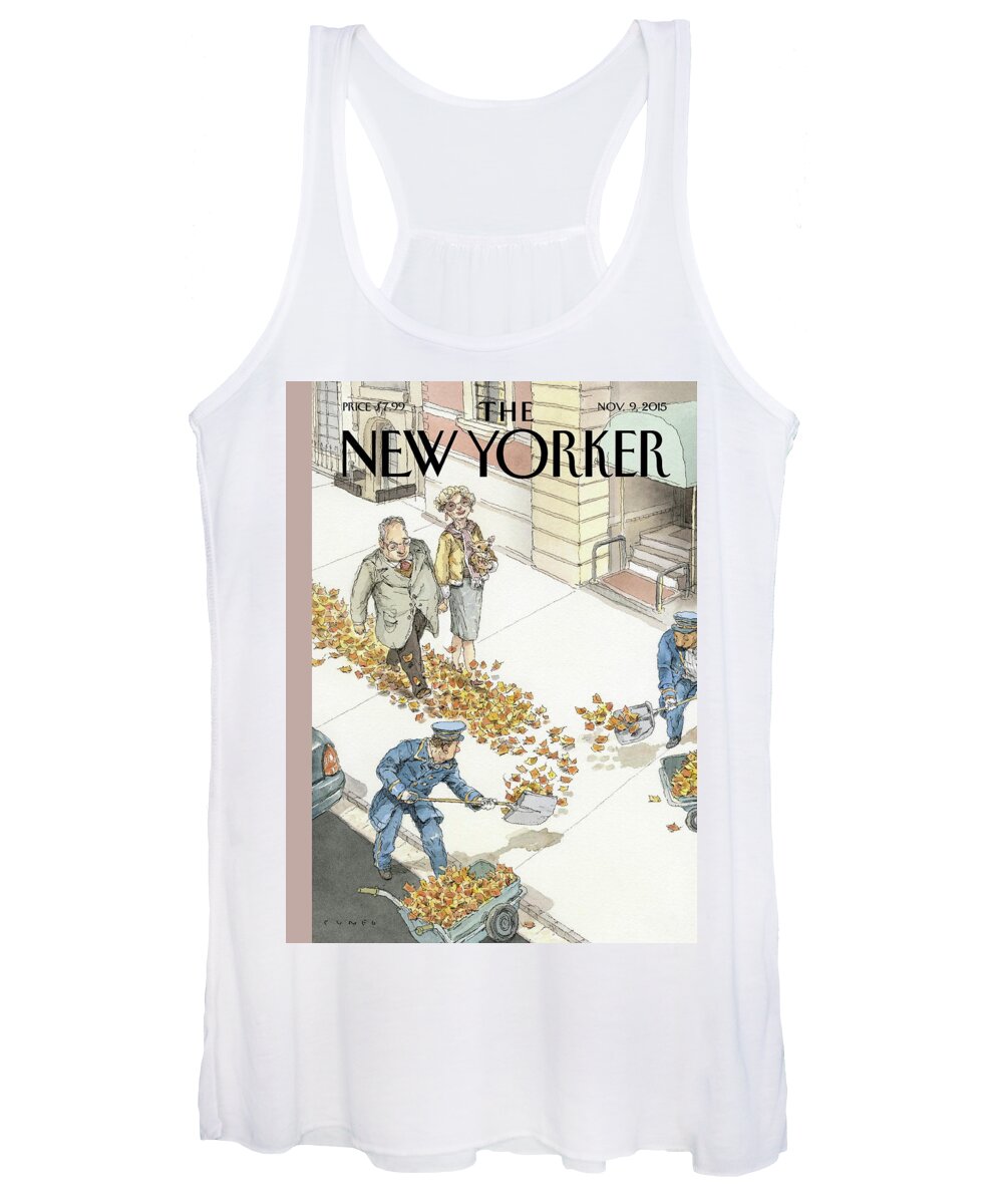 Fall Women's Tank Top featuring the painting Rolling Out The Gold Carpet by John Cuneo