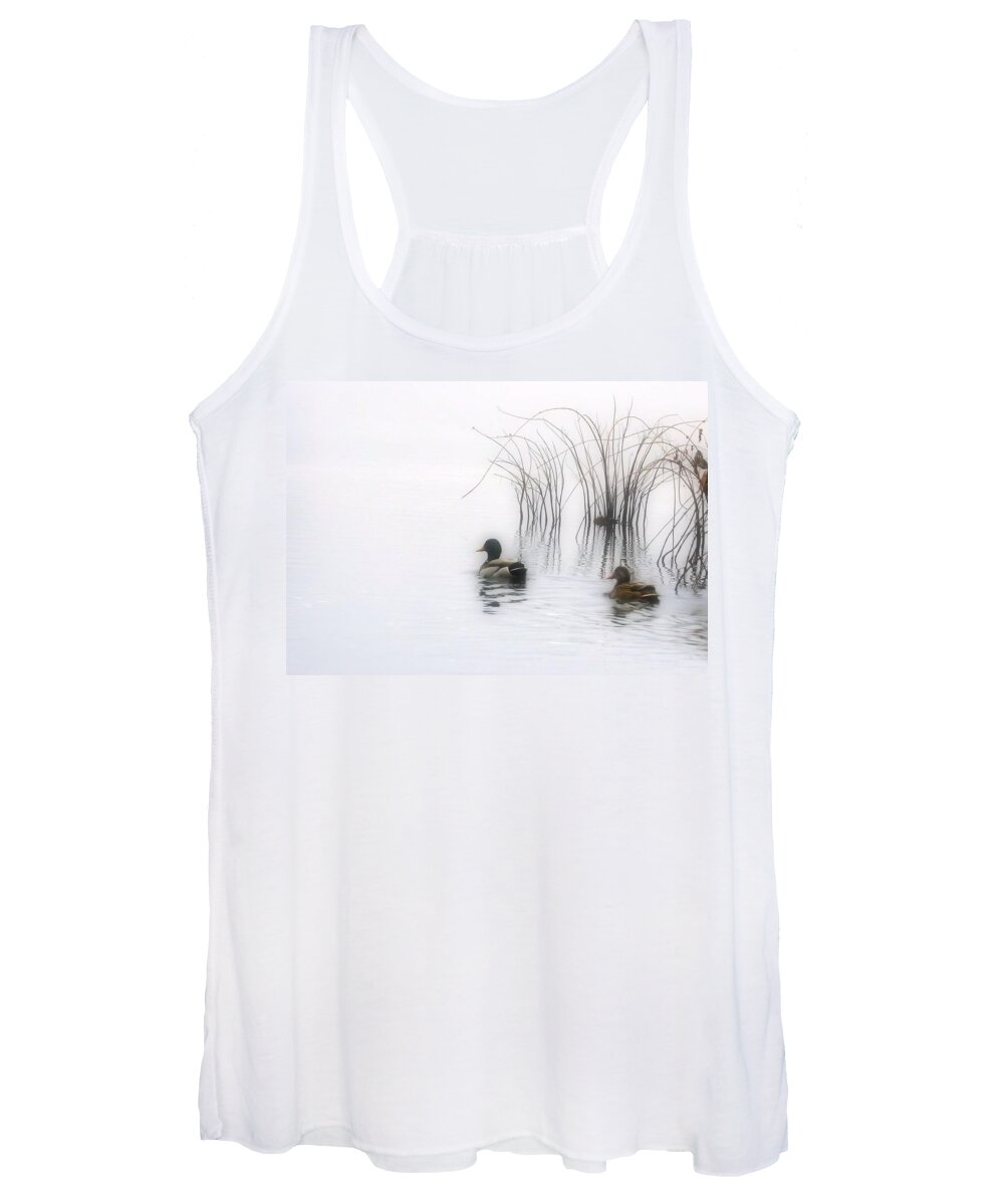 Ducks Women's Tank Top featuring the photograph Serene Moments by Karol Livote
