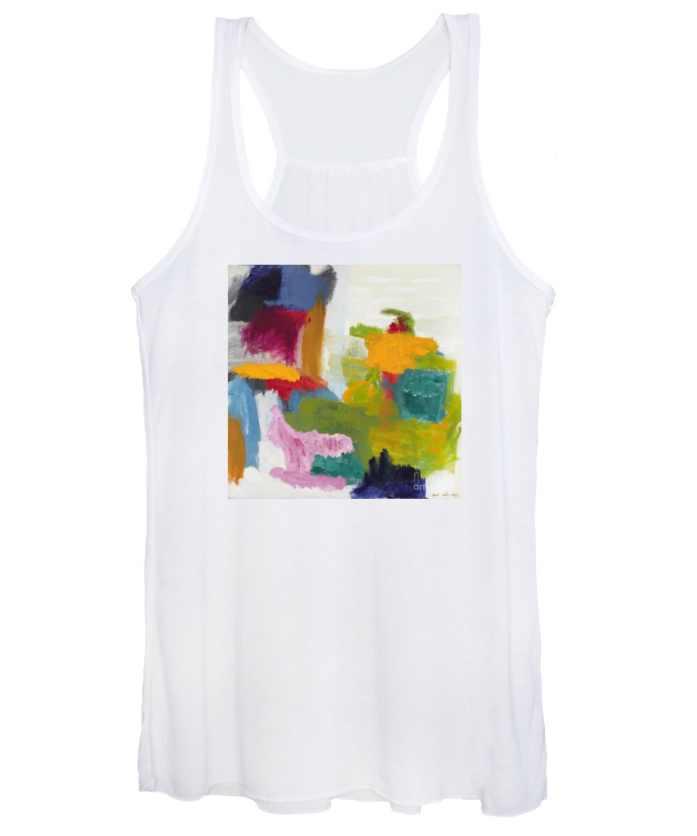 Abstract Women's Tank Top featuring the painting Serene by Noa Yerushalmi