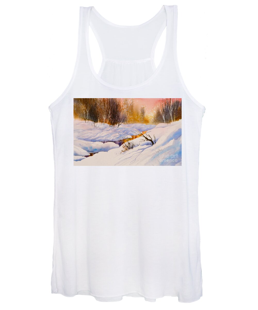 Shadows And Reflections Women's Tank Top featuring the painting Shadows and Reflections by Teresa Ascone