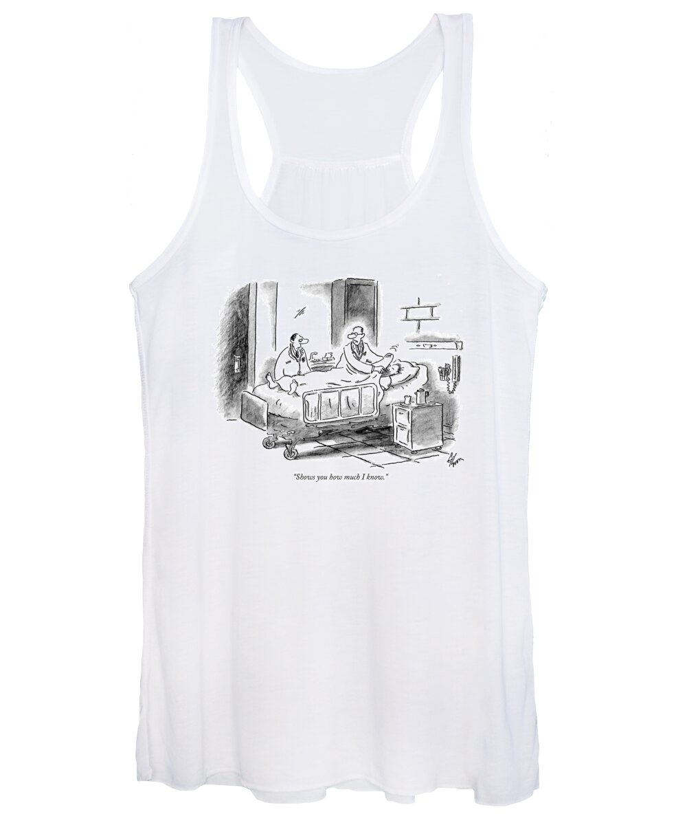 Know Women's Tank Top featuring the drawing Shows You How Much I Know by Frank Cotham