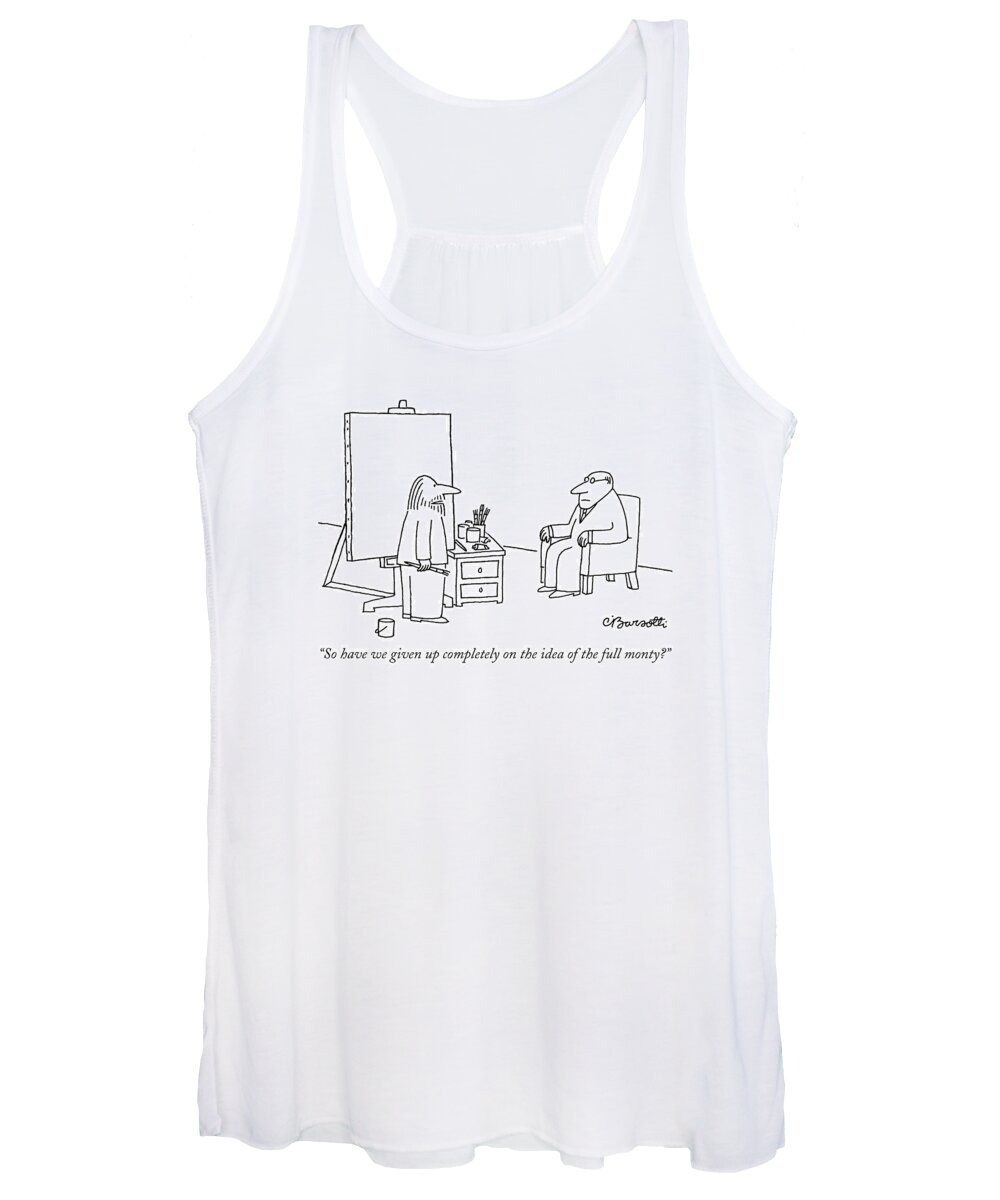 Portraits Women's Tank Top featuring the drawing So Have We Given Up Completely On The Idea by Charles Barsotti