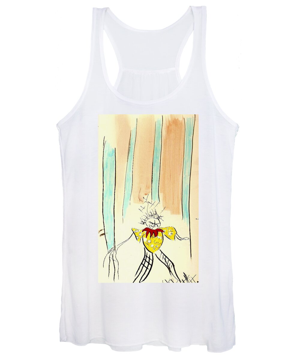 Watercolor Women's Tank Top featuring the painting Stumble by Jeff Barrett
