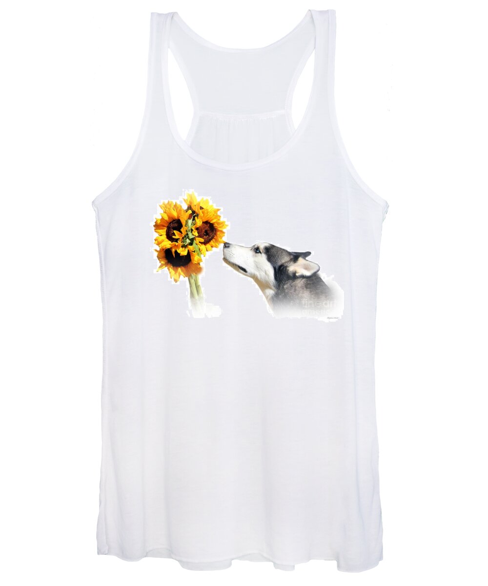Husky Women's Tank Top featuring the photograph Sunflower by Stephanie Laird