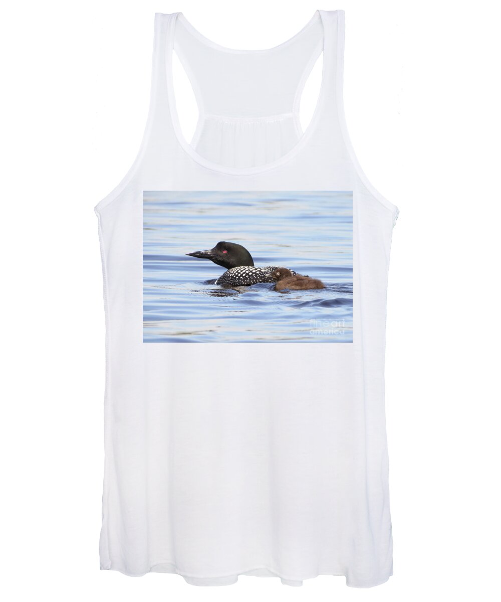 Maine Women's Tank Top featuring the photograph Sweet Loons by Karin Pinkham