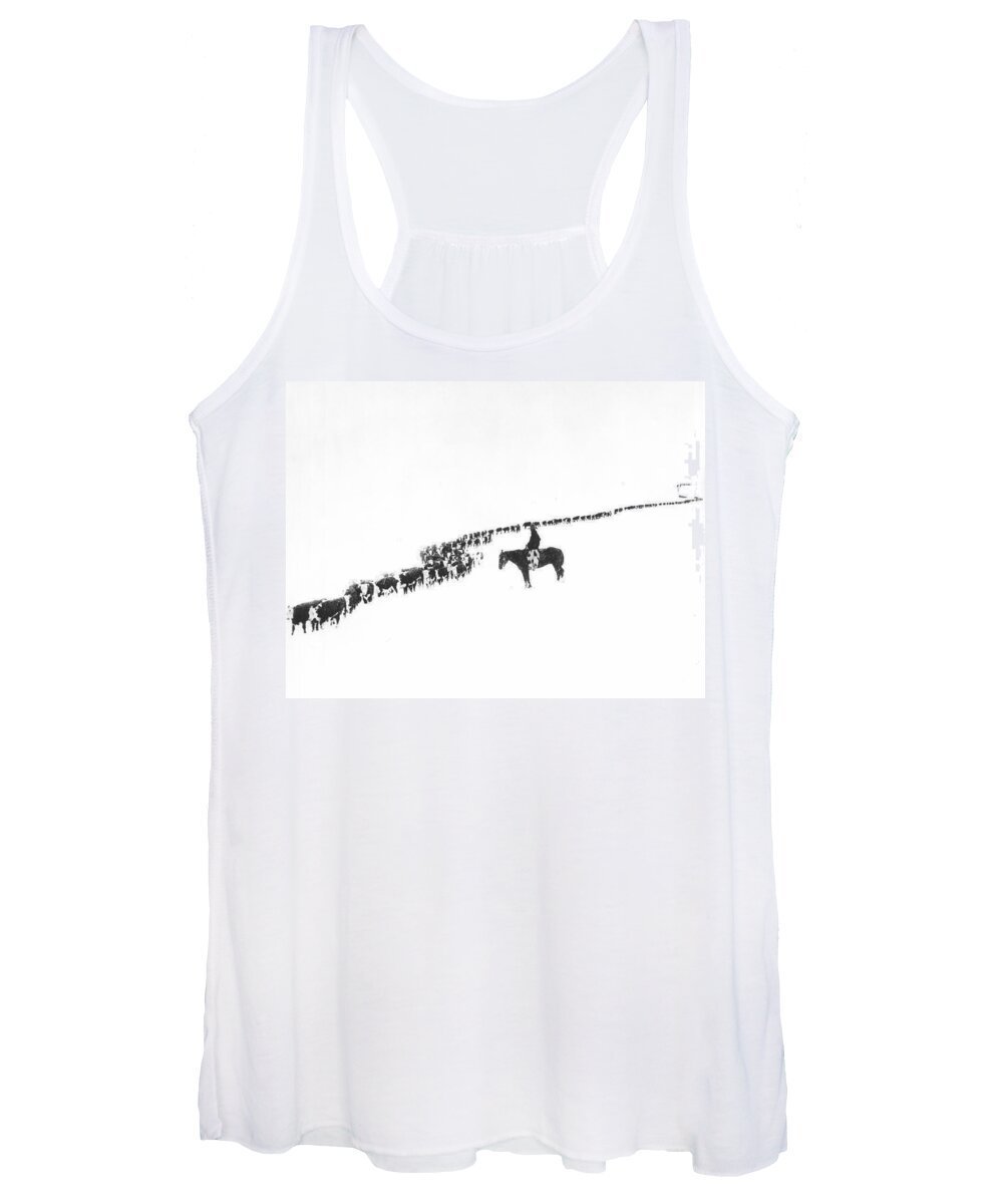 1920s Women's Tank Top featuring the photograph The Long Long Line by Underwood Archives Charles Belden