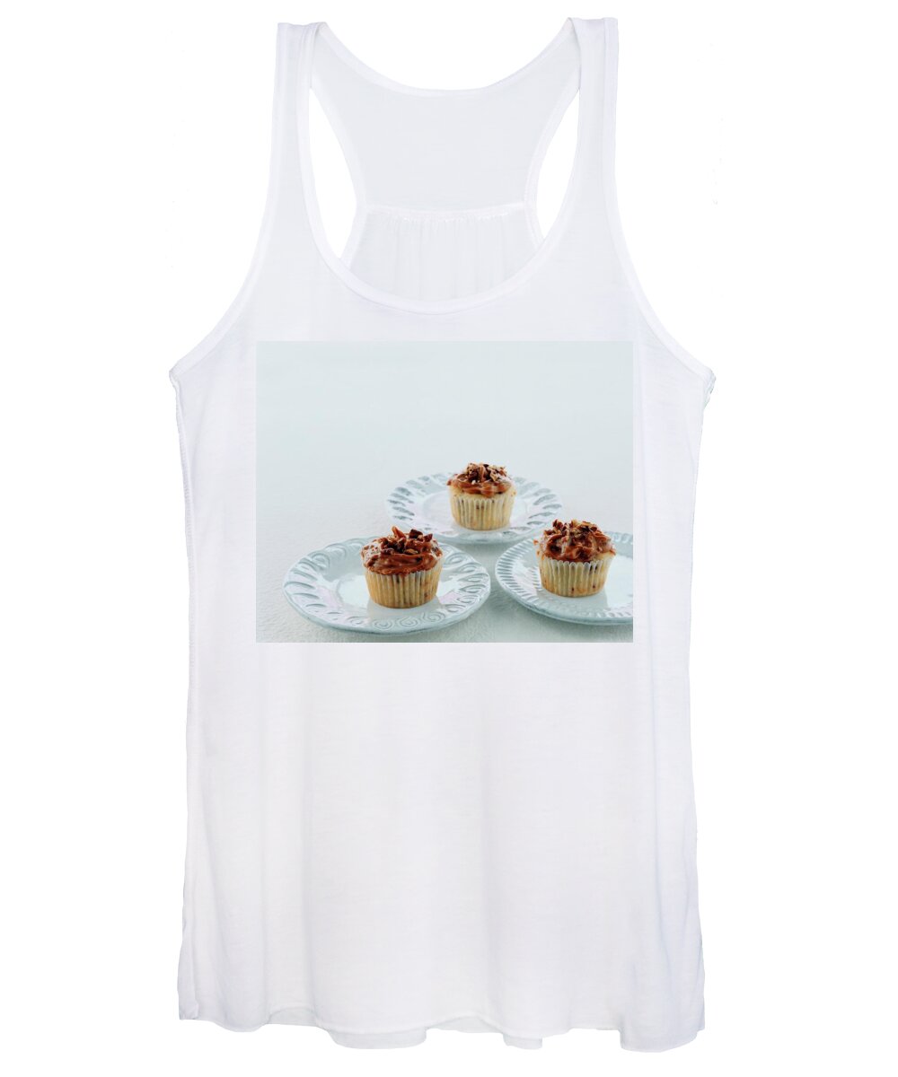 Cooking Women's Tank Top featuring the photograph Three Cranberry Cupcakes by Romulo Yanes