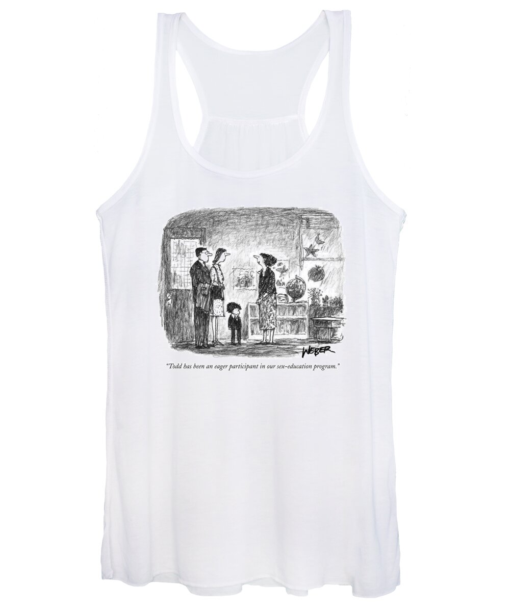 Schools Women's Tank Top featuring the drawing Todd Has Been An Eager Participant by Robert Weber